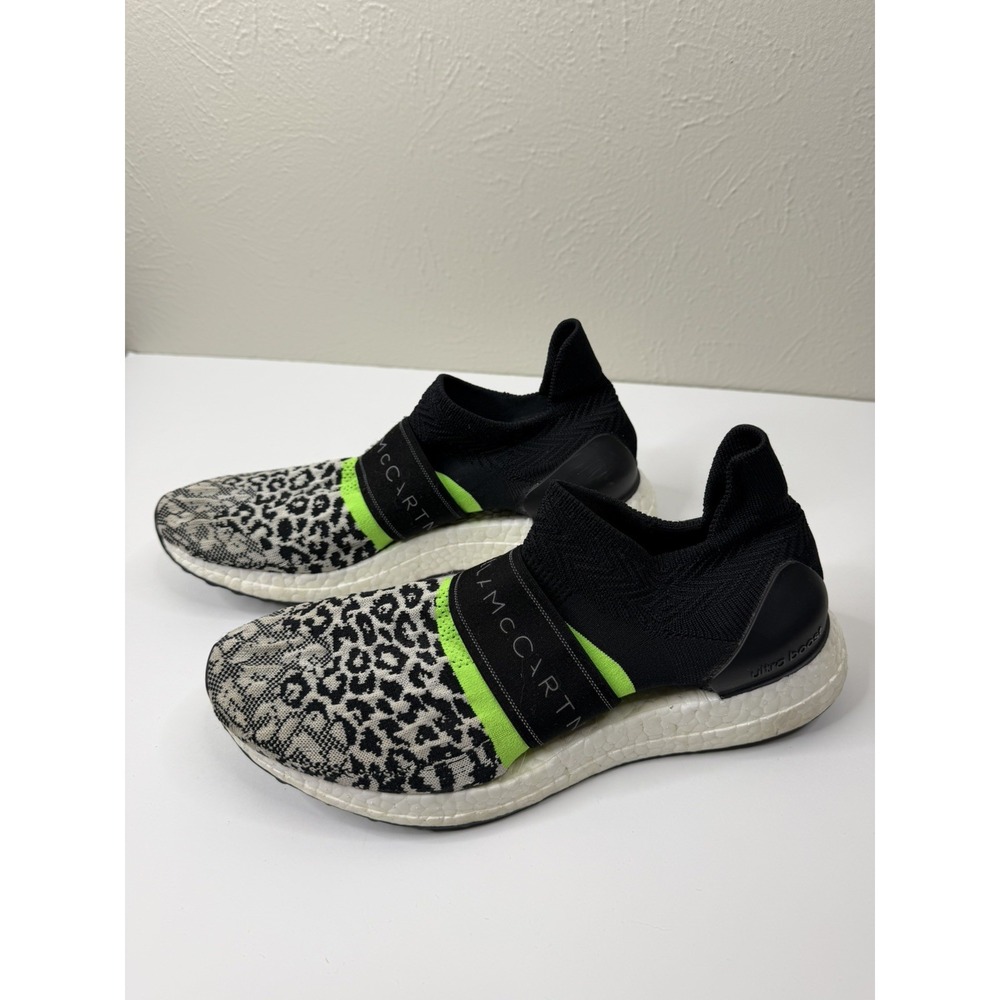 Adidas Stella McCartney Ultraboost 3D Knit Womens 7.5 Running Shoe Leopard Green